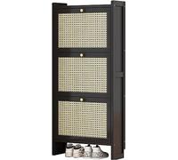 Meuble à chaussures mince avec tiroirs rabattables, étagère à chaussures moderne sur pied pour couloir, salon ou entrée