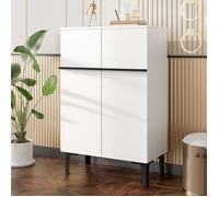 Meuble à chaussures moderne 95 cm - 2 portes, grande capacité, étagères réglables - Gain de place pour l'entrée