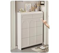 Meuble à Chaussures Moderne avec 3 tiroirs rabattables et Un Design Compact et Autonome pour 18 à 24 Paires de Chaussures, Design dissimulé, élégant Meuble à Chaussures Blanc