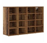 Meuble à chaussures moderne - vidaXL - Bois ancien - 103x30x67 cm - 16 étagères - Bois d'ingénierie - Autonome