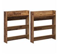 Meuble à chaussures mural - vidaXL - Bois ancien - Bois d'ingénierie - 22.3 kg - Rectangulaire - 2 étagères