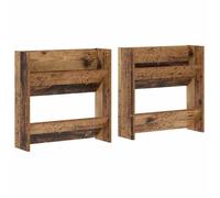 Vidaxl Cabinets À Chaussures Muraux 2 Pcs Vieux Bois 60 X 18 X 60 Cm