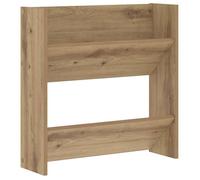 Meuble à chaussures mural - vidaXL - Chêne artisanal - Bois d'ingénierie - 80x18x60 cm - 2 étagères - Montage mural