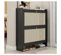 Meuble à chaussures pour entrée, meuble à chaussures autonome, armoire à chaussures en bois, armoire à chaussures moderne et fine avec portes, rangement caché pour chaussures pour entrée, couloir