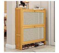 Meuble à chaussures pour entrée, organiseur de rangement à chaussures autonome, meuble à chaussures en bois pour entrée, meuble à chaussures mince et moderne avec portes, rangement à chaussures cach