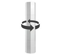 Meuble à chaussures rotatif à 360° - 15 niveaux - Vertical - Cylindrique - Étagère à chaussures sur pied - Pour salon - Économie d'espace - Solution de rangement élégante pour la maison