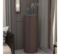 Meuble à chaussures rotatif à 360 degrés - Étagère à chaussures ronde verticale sur pied à 7 niveaux pour petits espaces, entrée et couloir - Rangement en métal en marbre gris (32 x 90 cm)