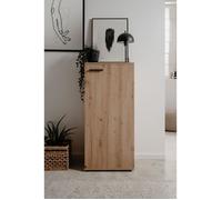 Meuble à chaussures Satos - Chêne Artisan - 100 x 110 x 34 cm - Capacité 12 Paires