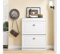 Meuble à Chaussures - SoBuy - FSR78-L-W - 2 Abattants - 12 Paires - Blanc 75x24x96cm