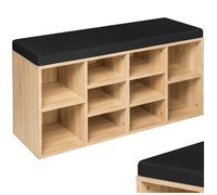 Meuble à chaussures - TECTAKE - Meuble à chaussures MAX en bois MDF 103,5 x 48 x 30 cm - Noir/Marron clair