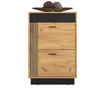 Meuble à Chaussures Vasco Commode Largeur Éligible Or Craft Chêne Noir