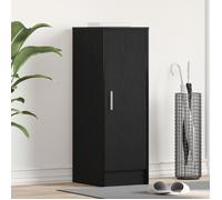 vidaXL Meuble à chaussures Chêne noir 32x35x92 cm 1 porte MDF mat