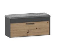 Meuble à chaussures - VIVALDI - Kalpa - 100 cm - Anthracite - 2 portes - Design contemporain