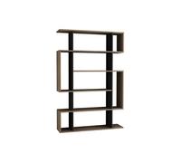 Meuble à étagères bois et anthracite KIRJA