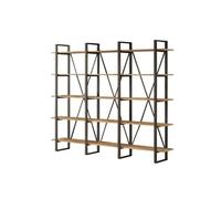 Meuble à étagères bois et métal ASTORIA Marron