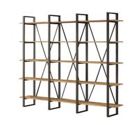 Meuble À Étagères Bois Et Métal Astoria Marron