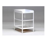 Meuble à langer MALAGA - MARQUE - laqué blanc - hêtre massif - 2 rangements intégrés