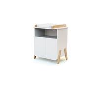 Meuble à langer pirate blanc et hêtre