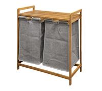 Meuble à Linge 2 Paniers "Tao" 73cm Naturel