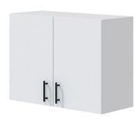 Meuble à suspendre, meuble haut pour cuisine avec 2 portes coloris blanc brillant - hauteur 59 x longueur 80 x profondeur 34 cm