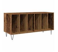 vidaXL Armoire à disques en vieux bois 100 x 38 x 48 cm Matériau dérivé du bois