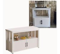 Meuble Aquarium Armoire en Terrarium en Métal Lourd pour Afficher L'aquarium, Table de Support de Pêche Debout au Sol avec Étagère de Rangement, Réservoir de Tortue pour 10 / 20 / 30 Gallons(White,70x
