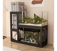 Meuble Aquarium de Taille Complète, Support d'Aquarium en Métal avec Rangement, Aquarium Complet for Aquarium, Bac à Tortues ou Terrarium for Reptiles(130x45x110cm/51x17.7x43.3in)