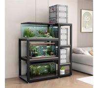 Meuble Aquarium de Taille Complète, Support d'Aquarium en Métal avec Rangement, Aquarium Complet for Aquarium, Bac à Tortues ou Terrarium for Reptiles(90x35x140cm/35.5x13.7x55in)