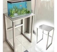 Meuble Aquarium Étagère de Table pour Aquarium en Acier Inoxydable pour la Maison, Support D'aquarium sur Pied pour le Stockage et L'affichage, Support de Réservoir D'élevage à Cadre Métallique(60x45