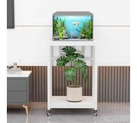 Meuble Aquarium Présentoir D'aquariums Décoratif avec Roulettes, Système D'étagère D'angle pour Aquarium pour Salon, Support de Réservoir à Tortues Roulant pour Reptile à 6 Pattes(70x40 cm (27 1/2 x 1