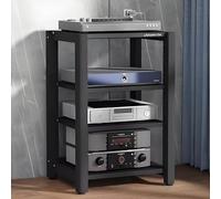 Meuble audio avec étagère réglable en hauteur pour le rangement et l'organisation des médias