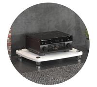 Meuble Audio Hi-FI à 1/2/3/4 Niveaux, Support pour Platine Vinyle, Meuble Audio en MDF avec Pieds amortisseurs, étagère pour amplificateur de Puissance (Couleur : Blanc, Dimensions : 60 * 48 * 10 cm