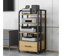 Meuble audio HiFi - 100 cm de haut - Support audio pour amplificateurs, platines et récepteurs stéréo - Étagère d'angle pour centre de divertissement