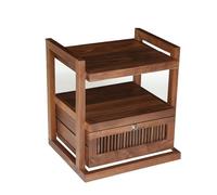 Meuble Audio Meuble multimédia AV avec étagères d'angle en Bois, Meuble de Rangement multimédia avec tiroir, idéal pour Les lecteurs DVD, Consoles de Jeux, décodeurs TV, décodeurs câble et r