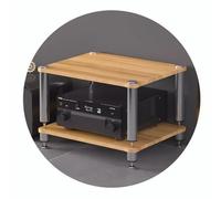 Meuble Audio, Platine Vinyle, Support en MDF, Rack Audio, étagère pour amplificateur de Puissance, Meuble en Bois avec Pieds amortisseurs, Support à 2 Niveaux