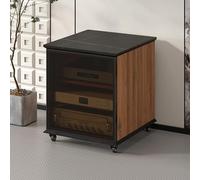 Meuble audio stéréo, meuble TV audio-vidéo, support pour audiovisuels | Meuble audio stéréo, support pour équipements audio et meuble pour platine vinyle(Walnut,63.6cm/25in)