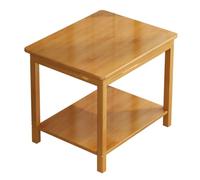 Meuble Audio Support multimédia AV en Rack de Composants, Support de Lecteur CD Double Couche, Support de Rangement Ouvert en Bambou, Support multimédia AV pour Salon, Bureau, Studio d'enreg
