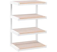 Meuble Audio/Video - NorStone - Esse Hi-Fi - Blanc et Chêne - 4 Étagères - Design Épuré