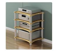 Meuble Audio Visuel Meuble à disques, Support pour Lecteur vidéo à 3 Niveaux, Support multimédia, Salon, Salle de Jeux, Club, Studio de Musique, Lecteur de disques, récepteur stéréo, Haut-pa