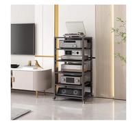 Meuble Audio Visuel Meuble de Rangement pour Lecteur de disques, Support Haut pour Enceintes multimédia AV à 5/6 Niveaux, Tour vidéo pour Club de Maison, récepteur stéréo, Lecteur CD, Platin