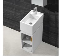 Meuble avec Lave main - Rue du Bain - Soli - Blanc - Mat - Contemporain - Design