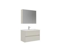 Meuble avec simple vasque et miroir "Arno 85" - 85 x 45 x 52 cm - Cashmere