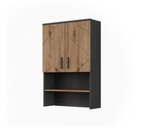 Meuble bain Irma, 68x103.5cm avec 2 portes, Anthracite/Artisan, , Vicco