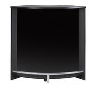 Meuble Bar Comptoir 2 Etagères Repose-Pieds Métal 106,9 x 104,8 x 53,3 cm - Noir - L 106.9 x l 53.3 x H 104.8 cm