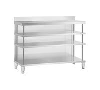 Meuble bar comptoir - inox - 150 x 60 x 115 cm - Royal Catering RCSBW-4