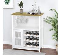 Meuble bar industriel avec rangements amovibles,buffet/vaisselier rétro avec portes grillagées ,69×35×92cm,blanc