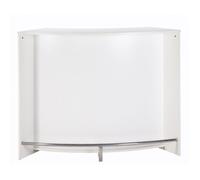 Meuble Bar, Meuble Comptoir Blanc 135 cm - Blanc - L 134.5 x l 55.3 x H 104.8 cm