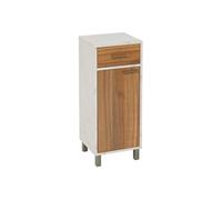 5five – Meuble bas 1 tiroir 1 porte Côme – effet travertin