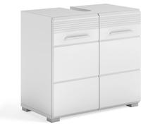 Meuble bas 2 portes - Blanc brillant - KLEANKIN