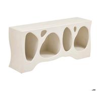 Meuble bas 4 étagères Chesni ivoire 137x36cm - Atmosphera createur d'interieur